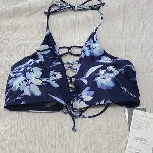 Athleta Aqualuxe Print Loop Bikini top
